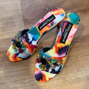 Dolce & Gabbana Colorful Embellished Mules